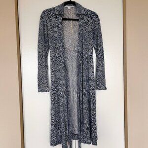 Diane von Furstenberg DVF Blue Printed Wrap Dress – Size 0